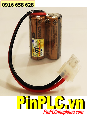FUJI 2CR8.LHC (2 viên ghép đôi), Pin nuôi nguồn PLC FUJI CR8.LHC 3v lithium 5200mAh /Xuất xứ NHẬT 